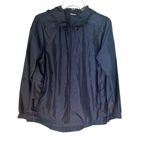 Avía Women's Blue lightweight Hoodie Windbreaker Jacket sz S